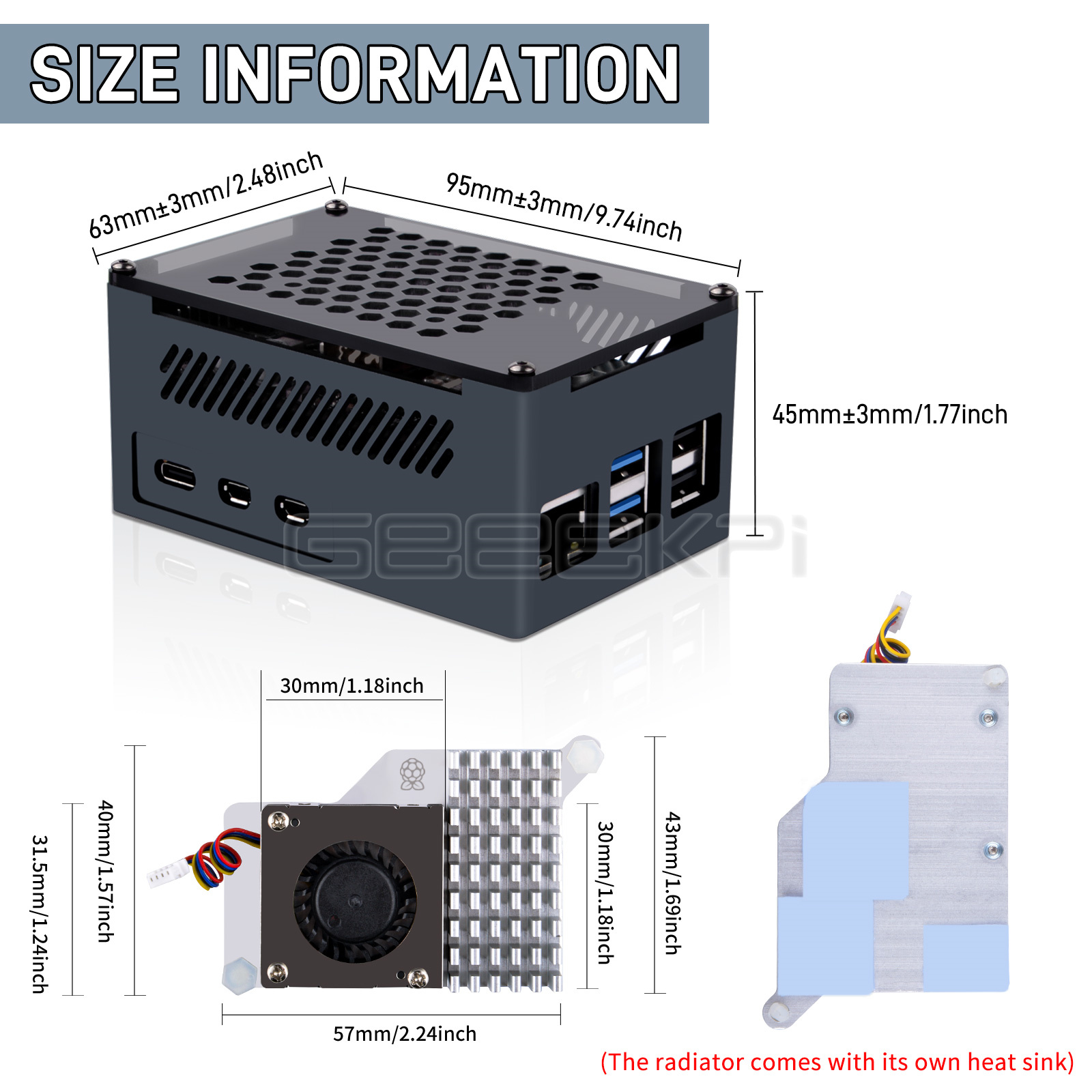 GeeekPi M.2 NVME M-key & PoE+  - مراجعة Argon One V3 M.2 Nvme Case وسعره