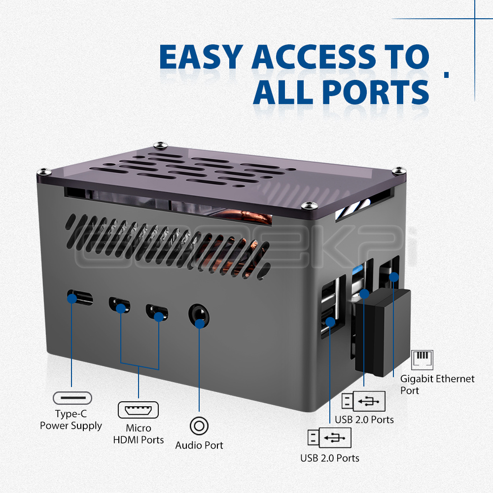 جيبي الألومنيوم علبة من الطوب  - مراجعة Argon One V3 M.2 Nvme Case وسعره