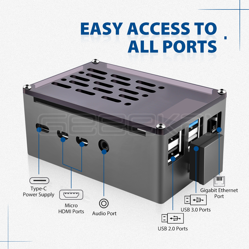 غلاف لبنة من الألومنيوم GeeekP - مراجعة Argon One V3 M.2 Nvme Case وسعره